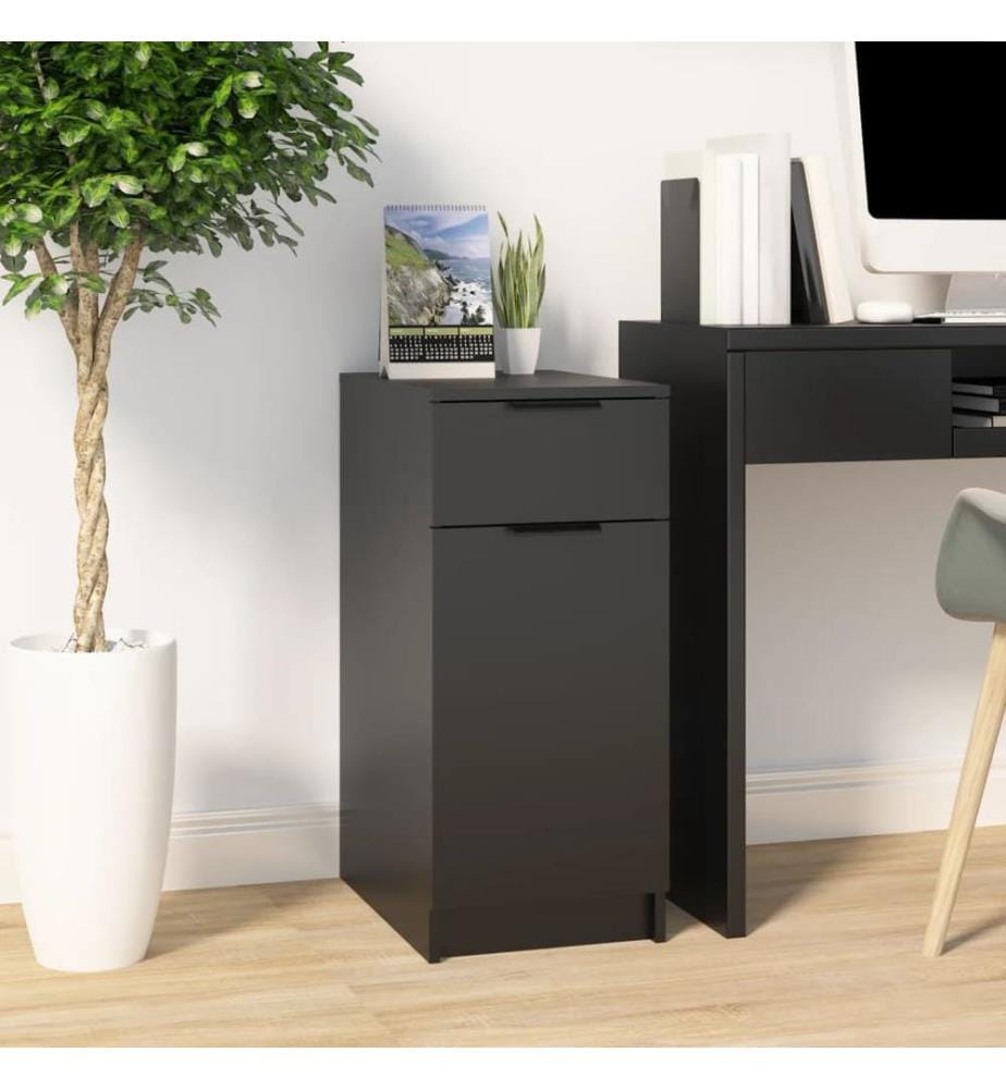 Büroschrank Schwarz 33,5x50x75 cm Holzwerkstoff