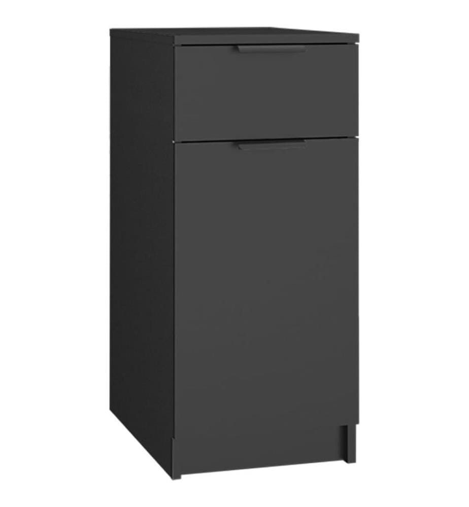 Büroschrank Schwarz 33,5x50x75 cm Holzwerkstoff