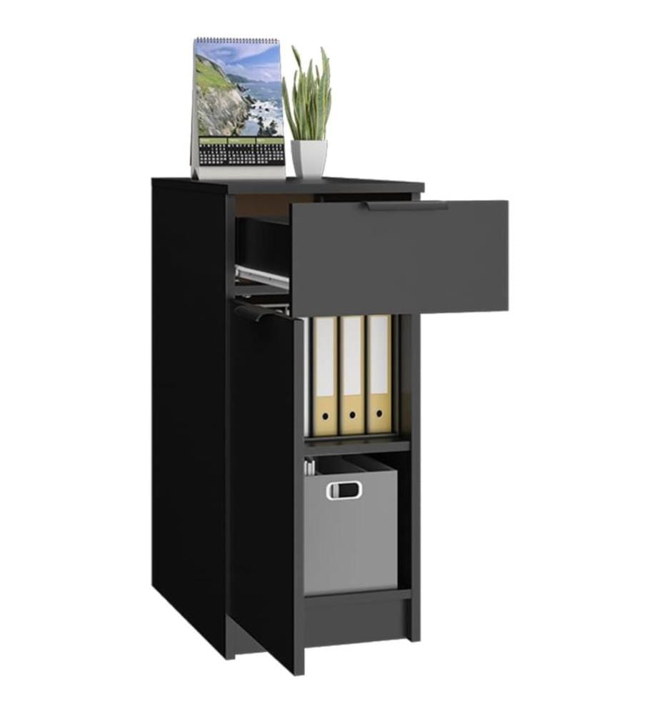 Büroschrank Schwarz 33,5x50x75 cm Holzwerkstoff