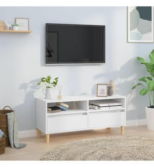 TV-Schrank Weiss 100x34,5x44,5 cm Holzwerkstoff