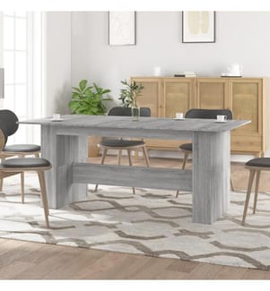 Table à dîner sonoma gris 180x90x76 cm bois d'ingénierie