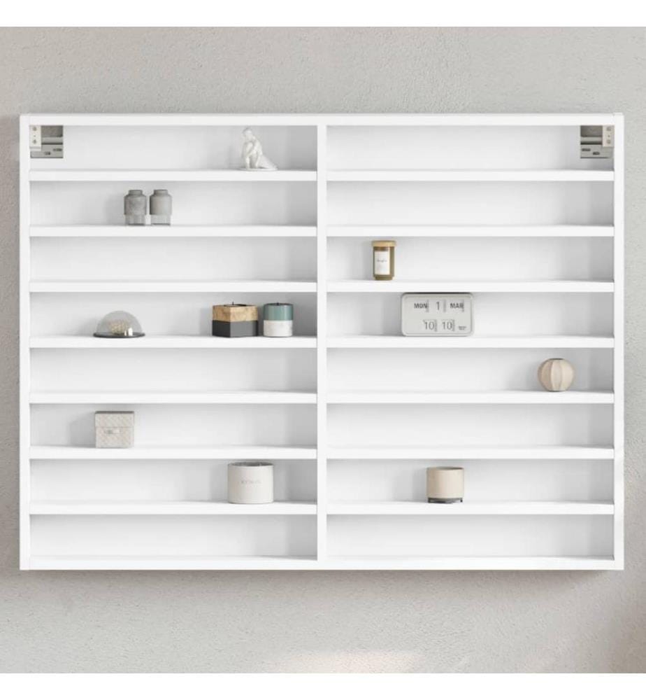 Vitrinenschrank Weiss 100x8,5x75 cm Holzwerkstoff