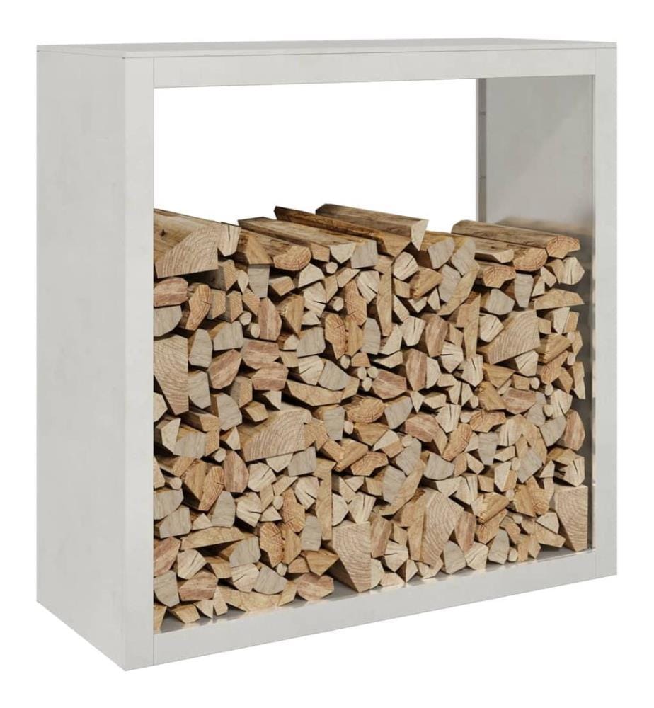 Portant de bois de chauffage 100x40x100 cm acier inoxydable