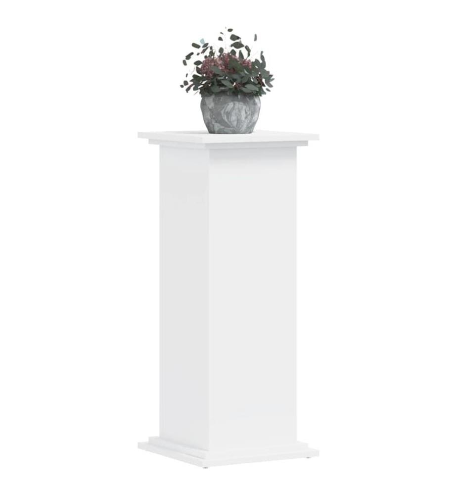 Support pour plantes blanc 33x33x80 cm bois d'ingénierie