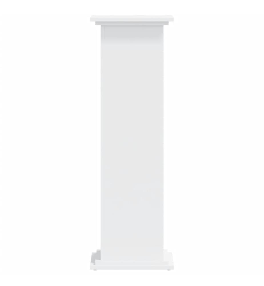 Support pour plantes blanc 33x33x100 cm bois d'ingénierie
