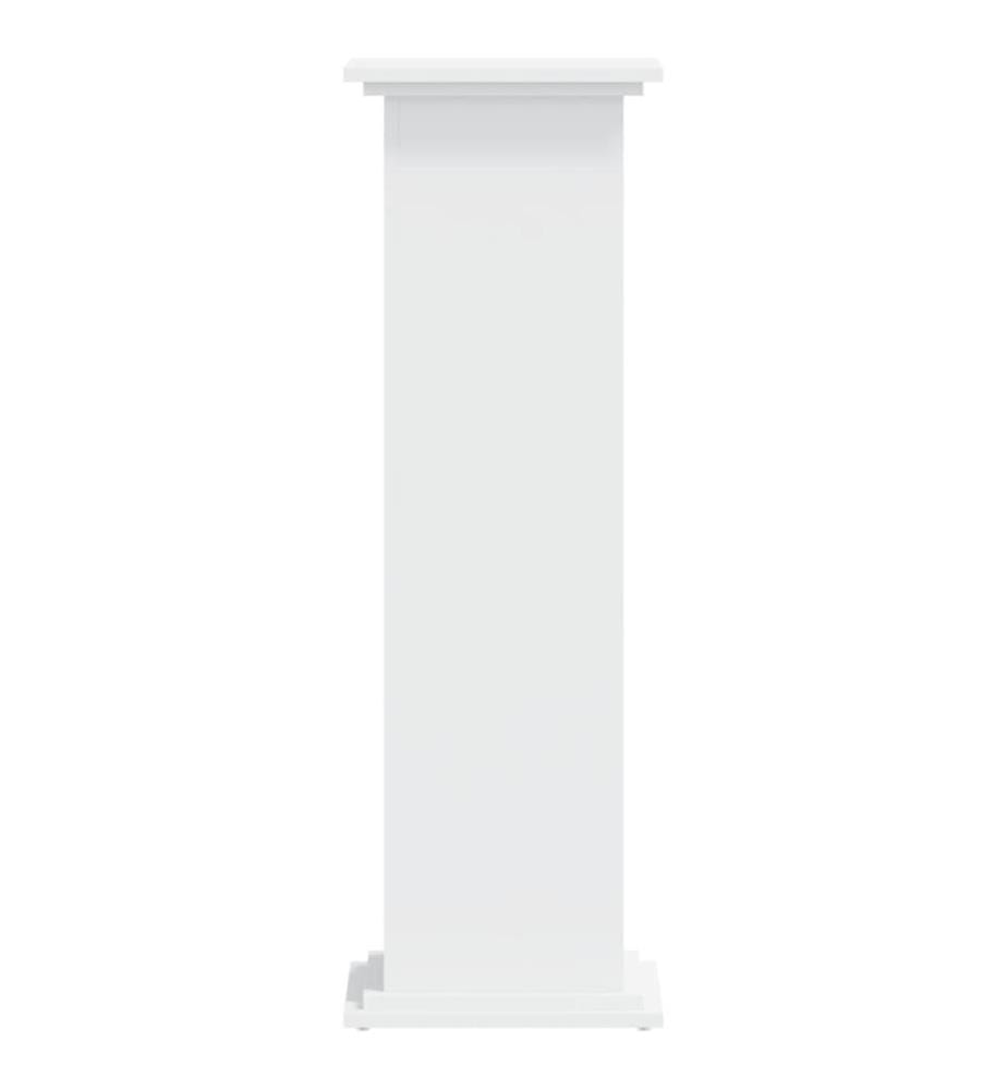 Support pour plantes blanc 33x33x100 cm bois d'ingénierie