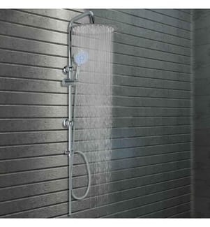 Ensemble de douche à deux têtes avec douchette Acier inoxydable