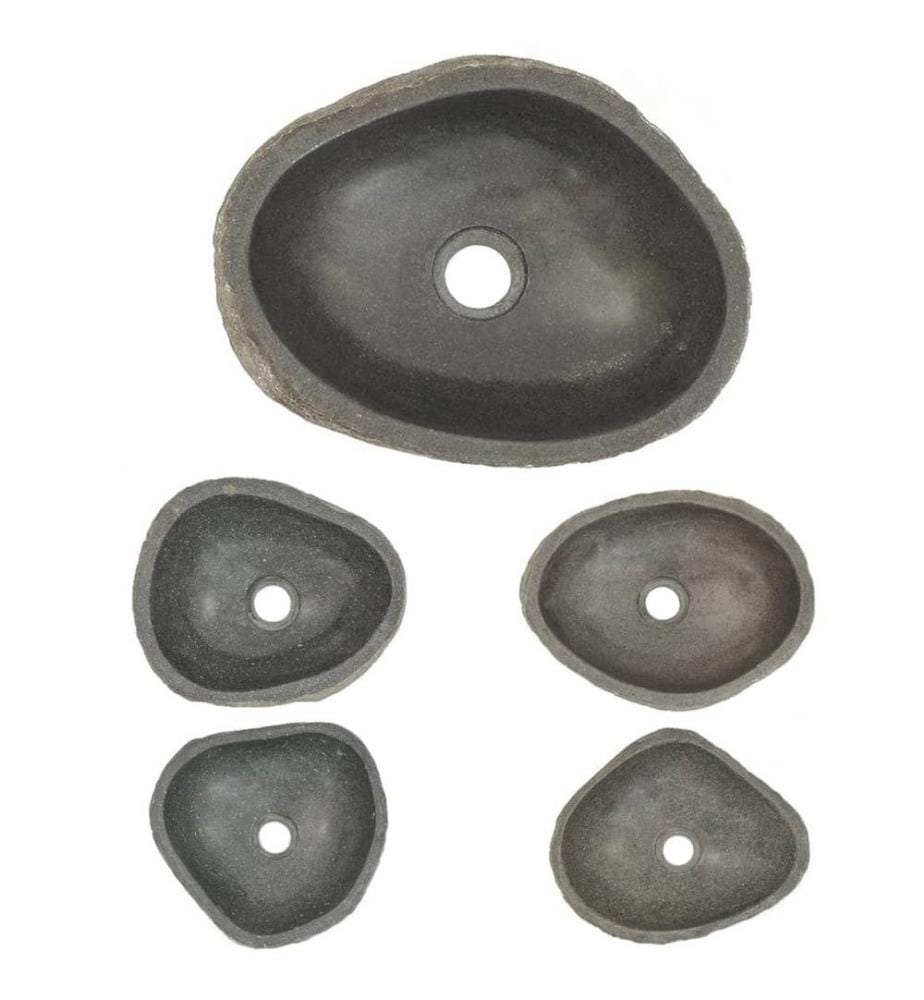 Lavabo en pierre de rivière Ovale 29-38 cm
