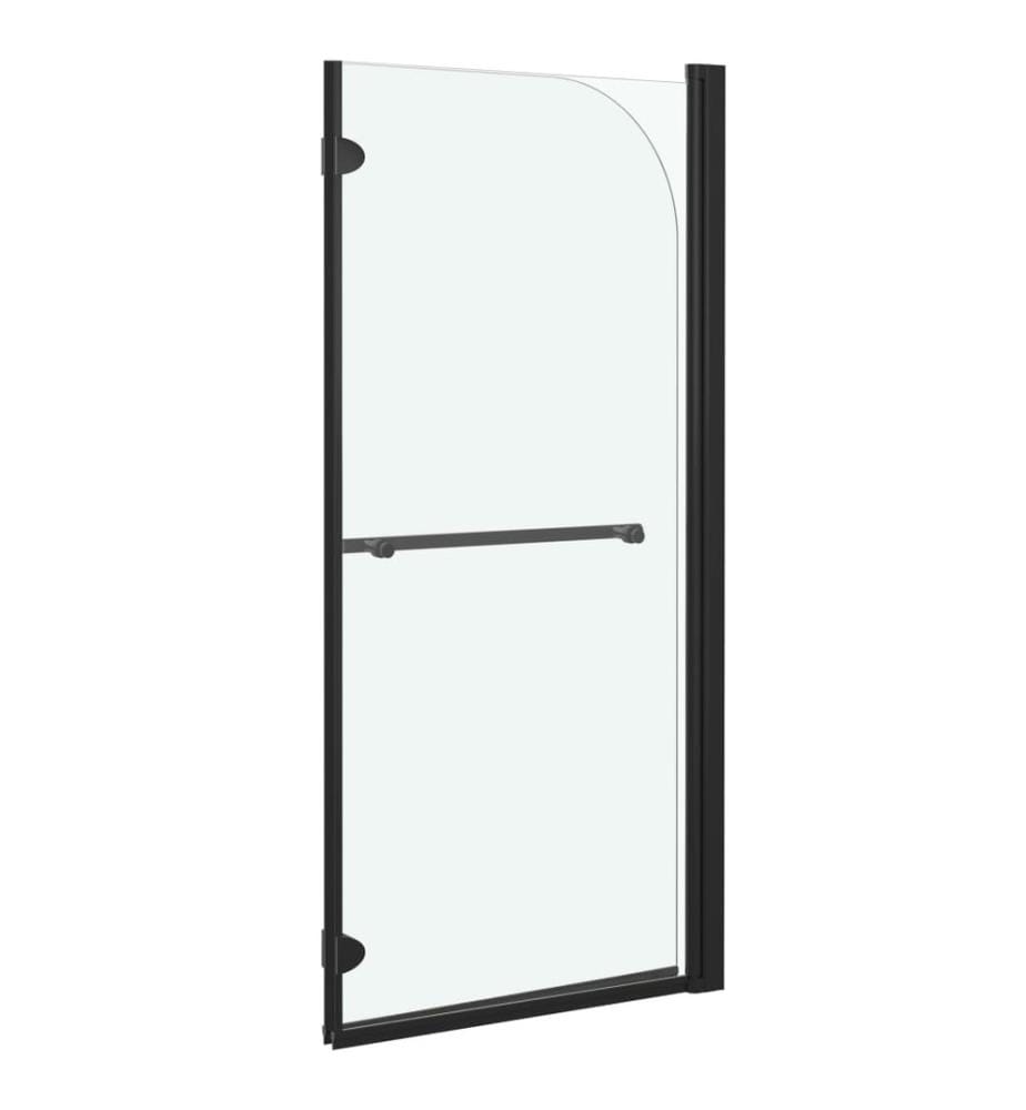Faltbare Duschkabine 2 Paneele ESG 120x140 cm Schwarz