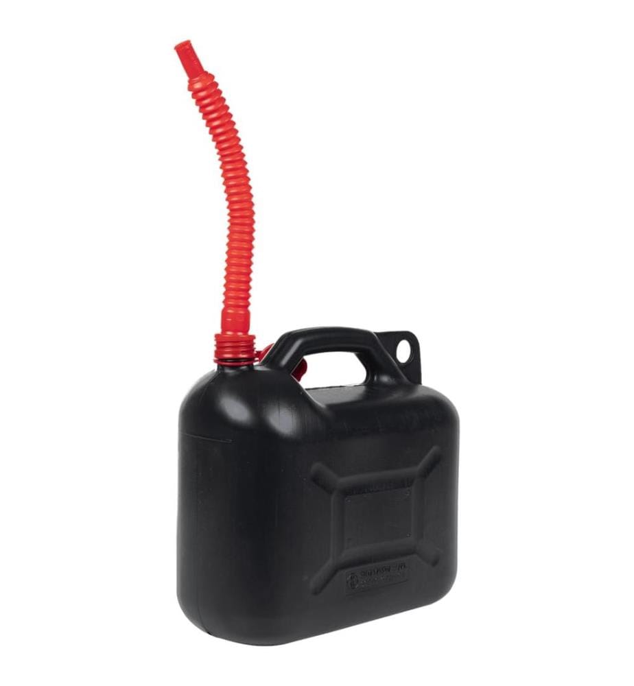 Bidon d'essence avec bec flexible 3 pcs noir 10 L plastique