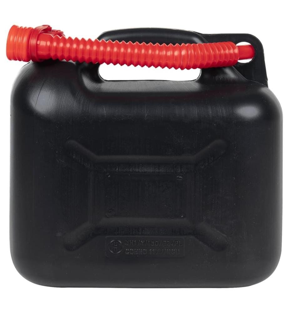 Bidon d'essence avec bec flexible 3 pcs noir 10 L plastique