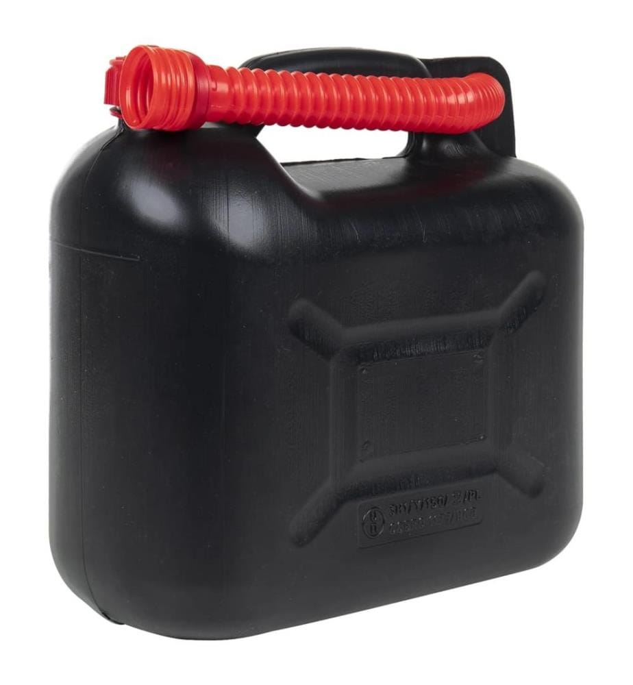 Bidon d'essence avec bec flexible 3 pcs noir 10 L plastique