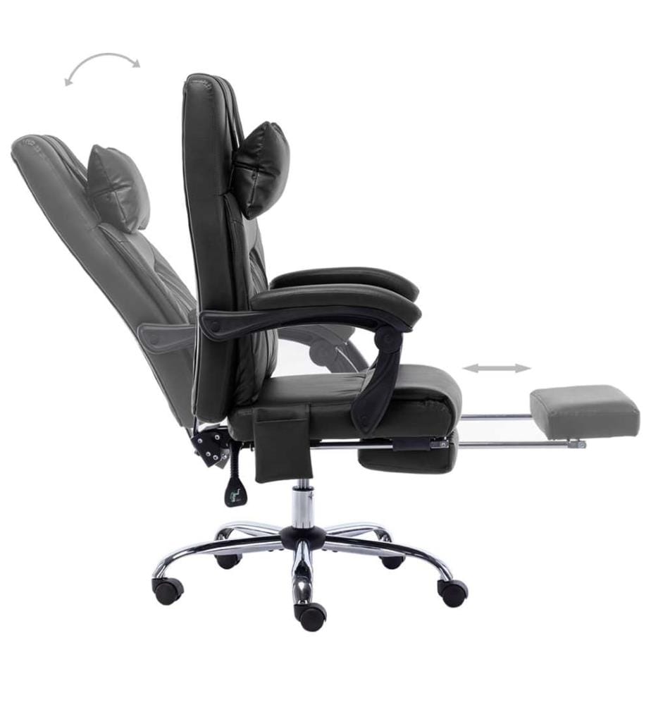 Massage-Bürostuhl Schwarz Kunstleder