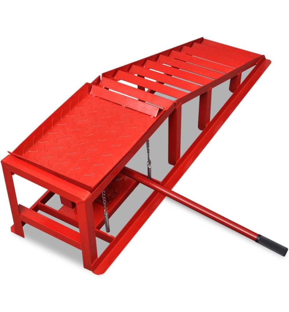 Auffahrrampen 2 Stk. Rot Stahl