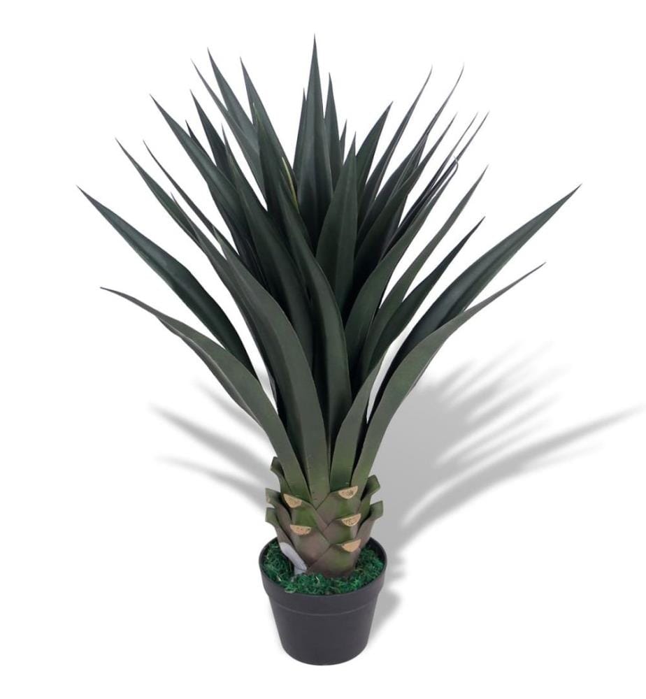 Künstliche Yucca-Pflanze mit Topf 85 cm Grün