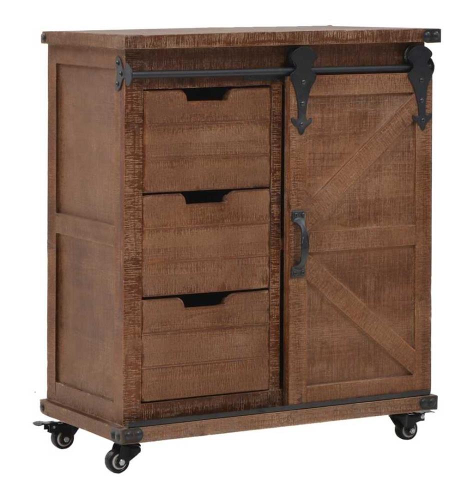 Aufbewahrungsschrank Tannenholz Massiv 64x33,5x75 cm Braun