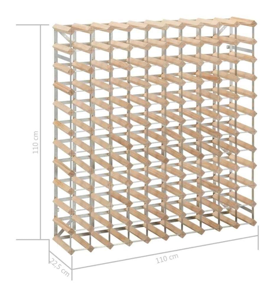 Weinregal für 120 Flaschen Massivholz Kiefer