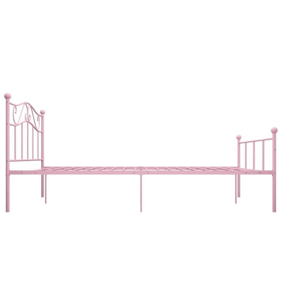 Bettgestell Rosa Metall 120x200 cm