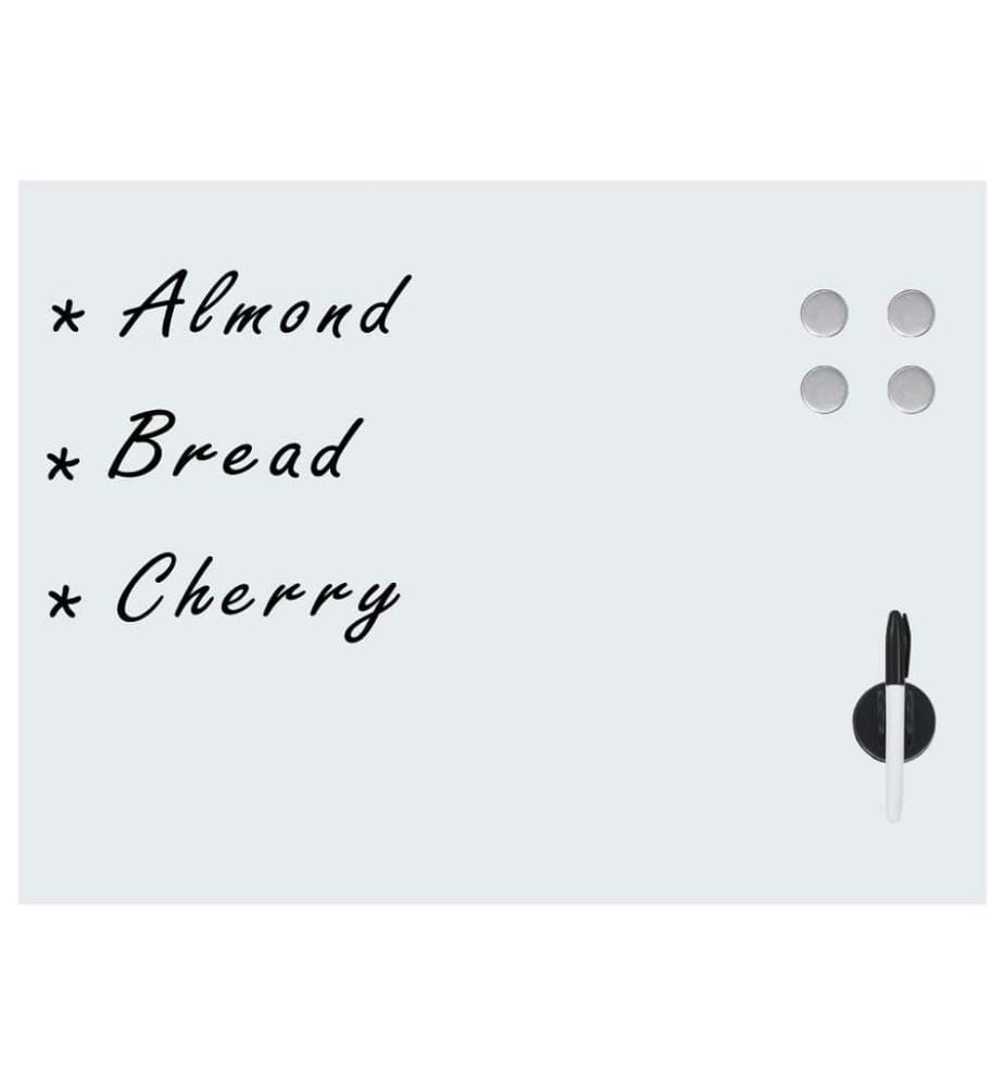 Magnetisches Whiteboard Wandmontage Glas 80x60 cm