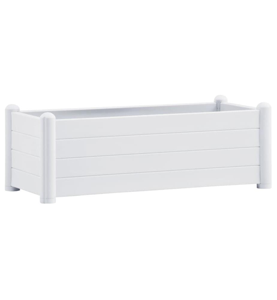 Garten-Hochbeet PP Weiss 100x43x35 cm