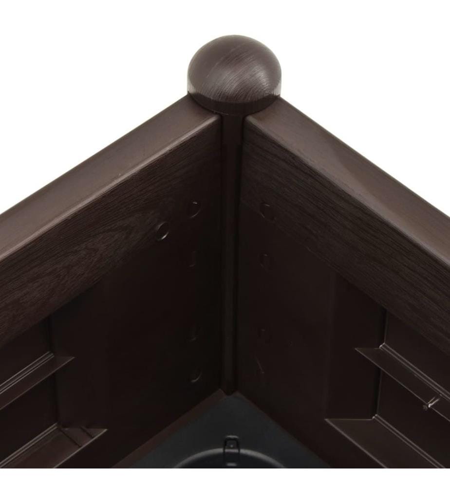 Garten-Hochbeet PP Mokka 100x43x35 cm