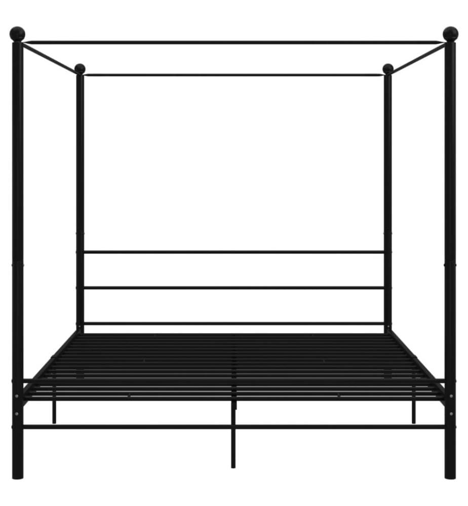 Himmelbett Schwarz Metall 200x200 cm