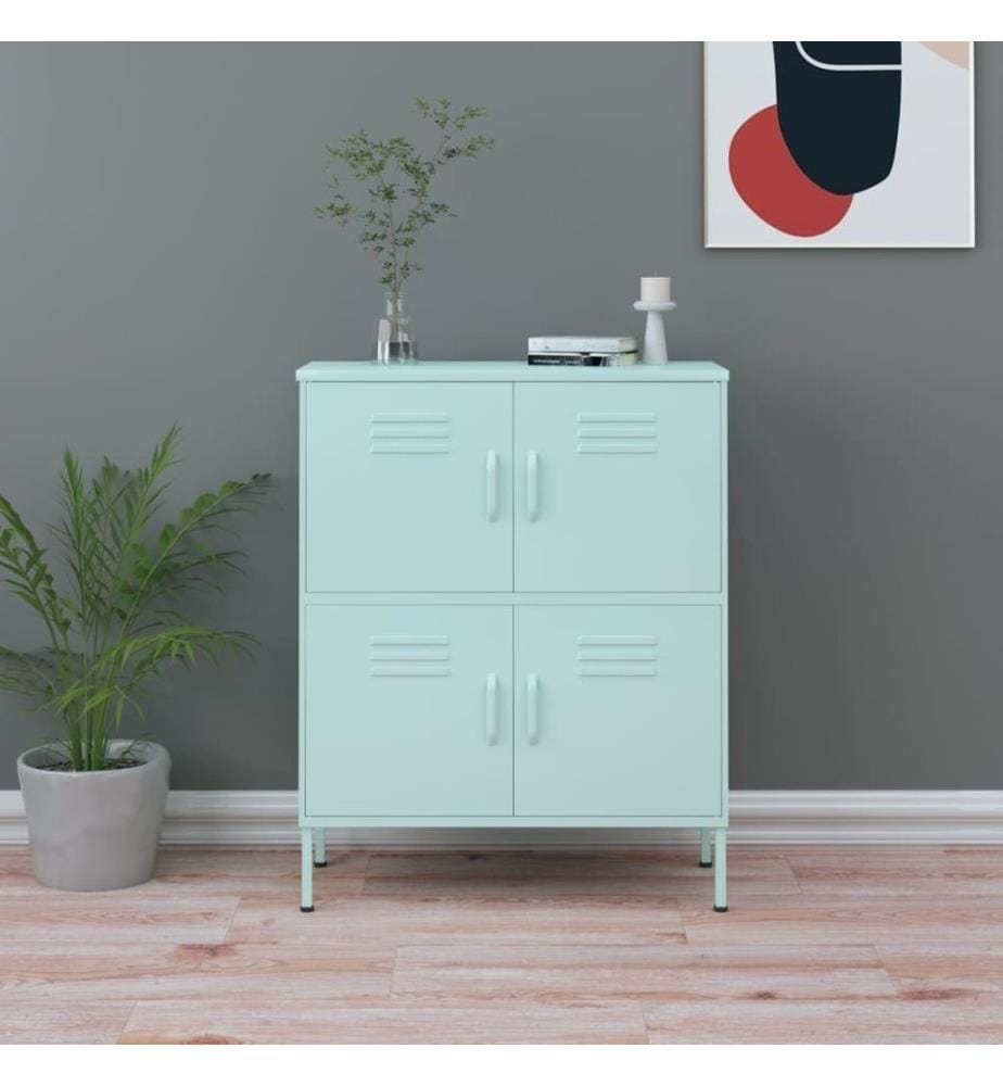 Lagerschrank Minzgrün 80x35x101,5 cm Stahl