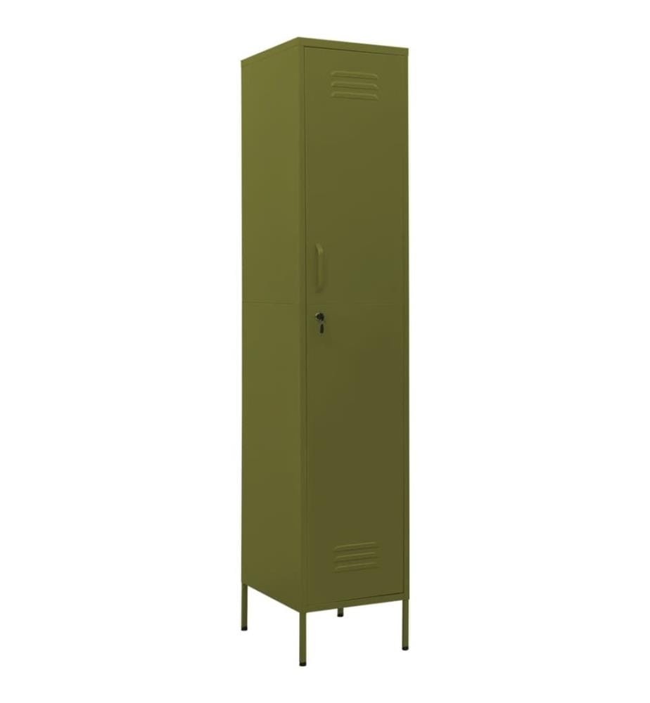 Schliessfachschrank Olivgrün 35x46x180 cm Stahl