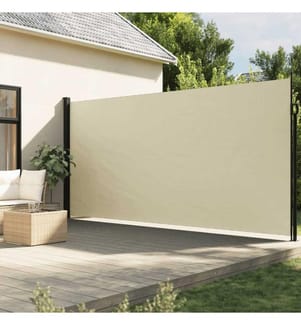 Auvent latéral rétractable crème 220x500 cm