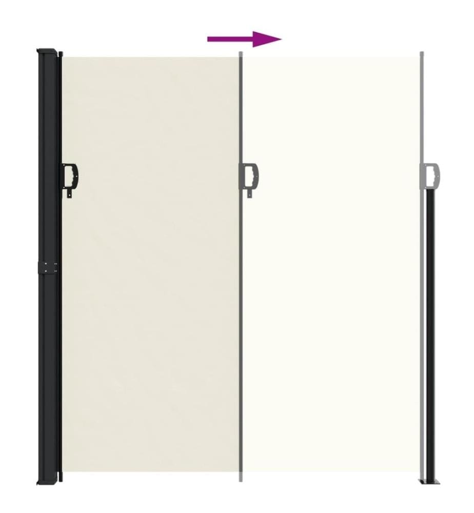 Auvent latéral rétractable crème 220x500 cm