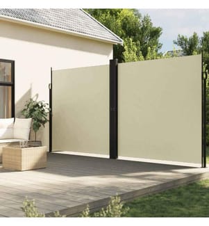 Auvent latéral rétractable crème 220x600 cm