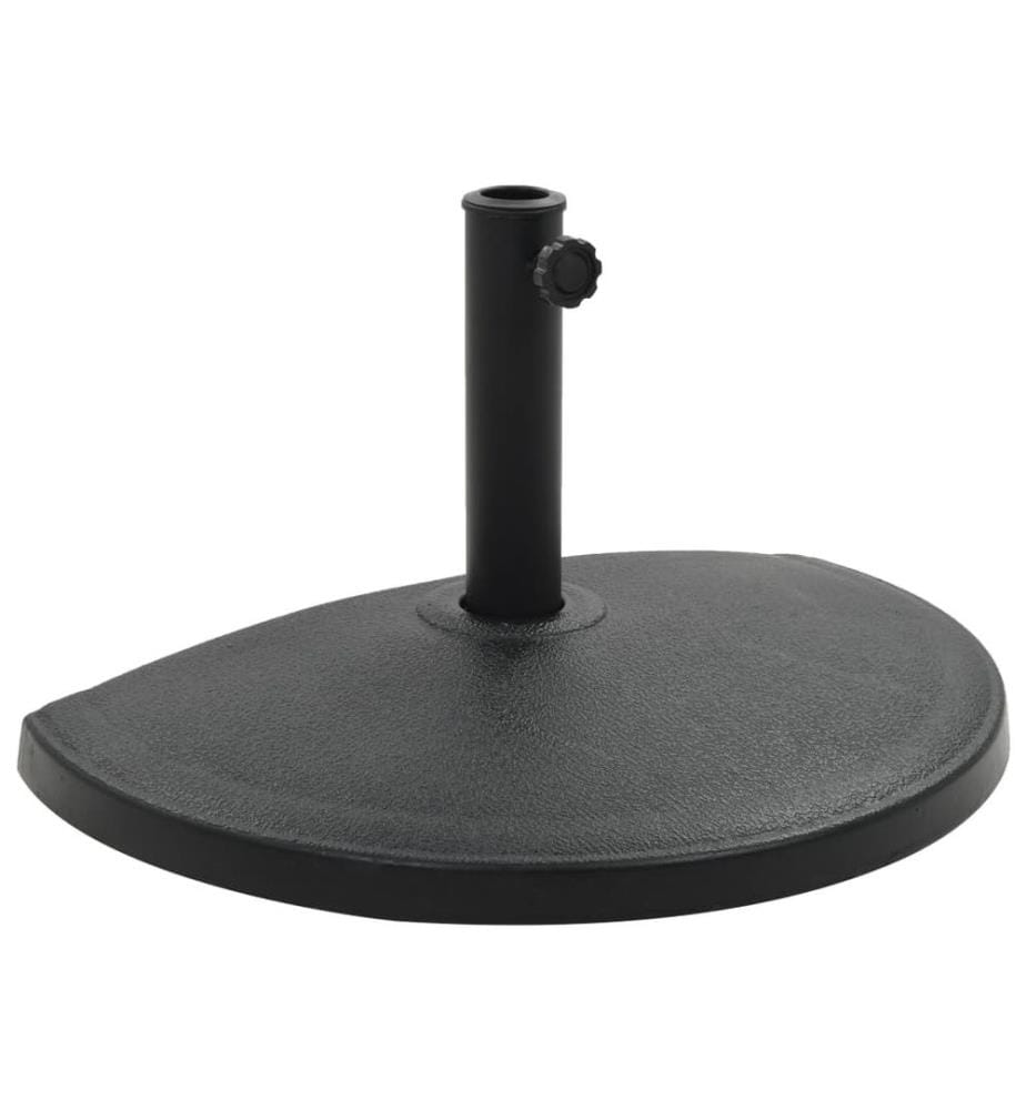 Sonnenschirmfuss Halbrund 15 kg Schwarz Polyharz