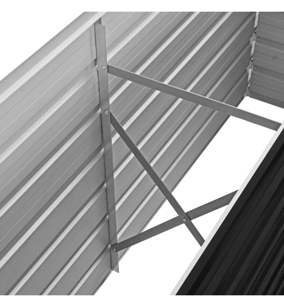 Lit surélevé de jardin Anthracite 160x40x45 cm Acier galvanisé
