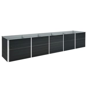 Lit surélevé de jardin Acier galvanisé 400x80x45 cm Anthracite