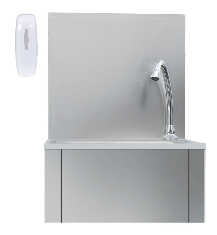 Lavabo de lavage avec robinet et distributeur de savon Inox