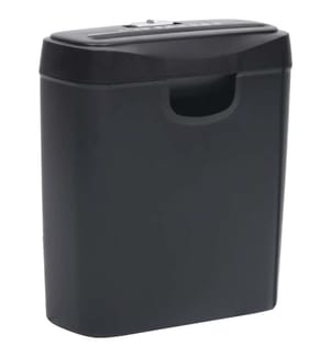 Déchiqueteuse de papier 6 feuilles à coupe en bandes Noir