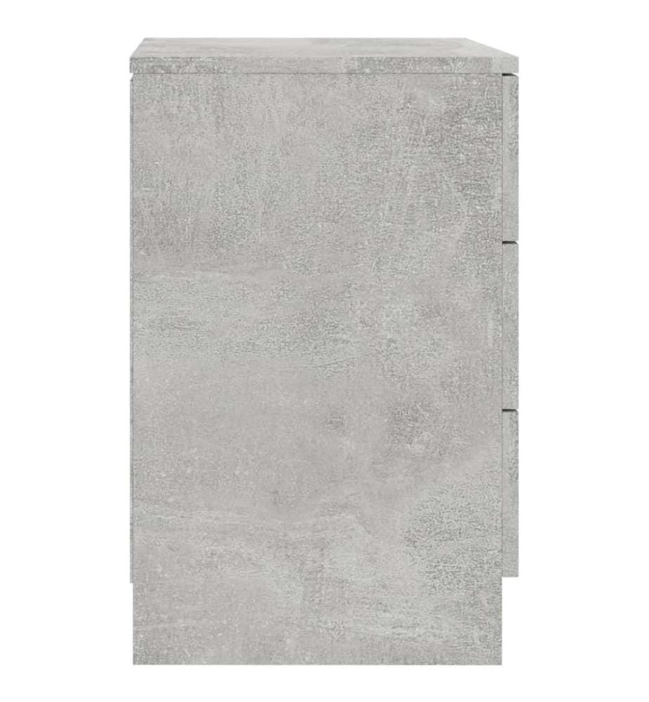 Tables de chevet 2 pcs Gris béton 38 x 35 x 56 cm Aggloméré