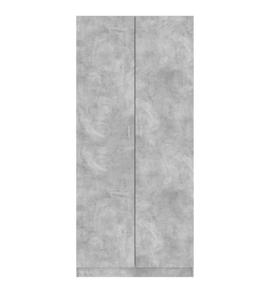 Garde-robe Gris béton 90x52x200 cm Aggloméré