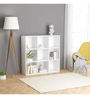 Bücherregal Weiss 98x30x98 cm Holzwerkstoff