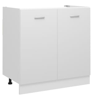Spülenunterschrank Weiss 80x46x81,5 cm Holzwerkstoff