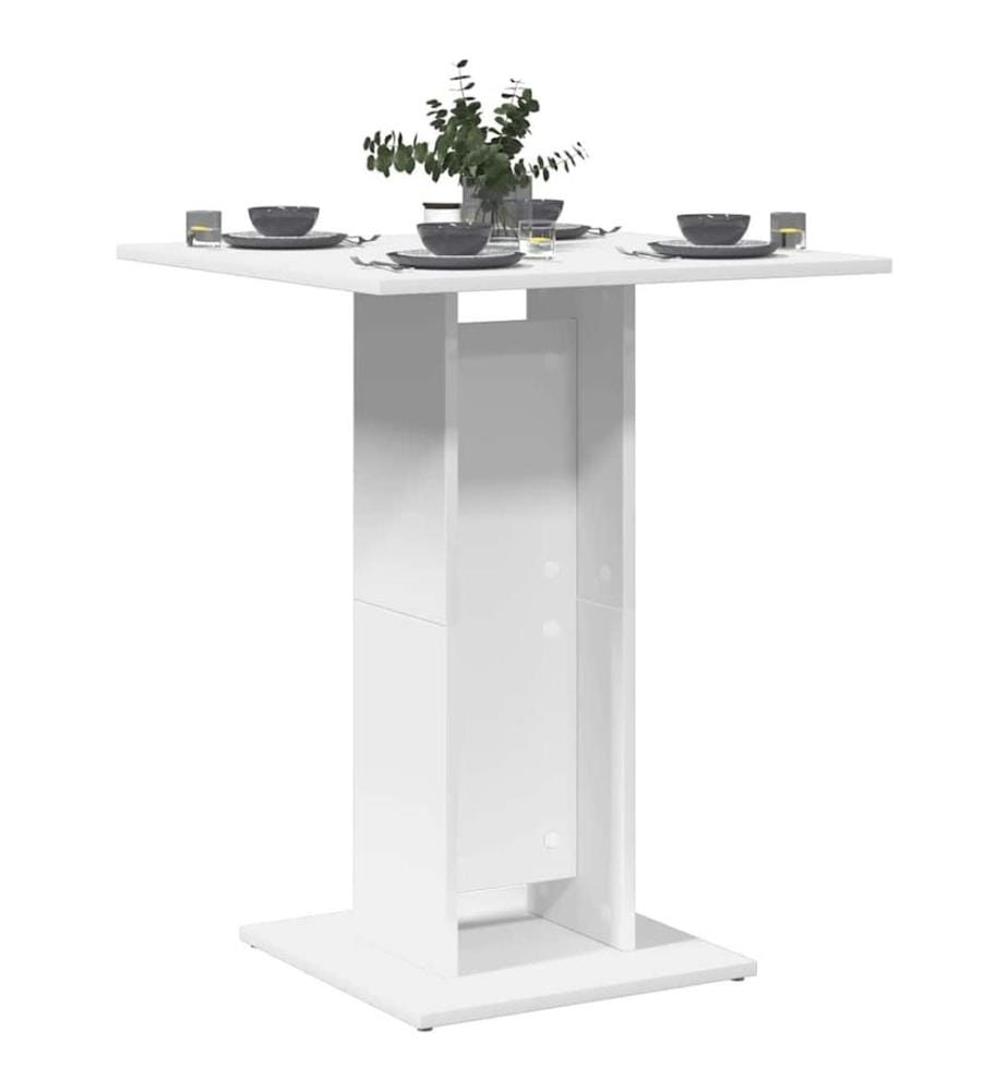 Table de bistro Blanc 60x60x75 cm Bois d'ingénierie
