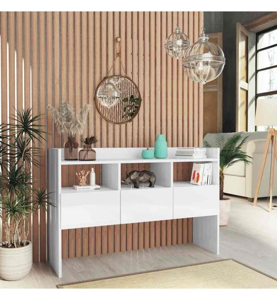 Sideboard Hochglanz-Weiss 105x30x70 cm Holzwerkstoff
