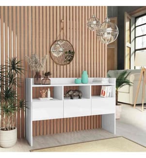 Sideboard Hochglanz-Weiss 105x30x70 cm Holzwerkstoff