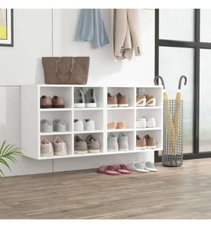 Schuhregale 2 Stk. Weiss 52,5x30x50 cm