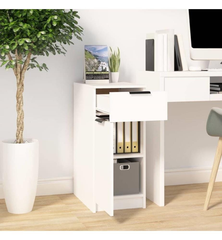 Schreibtischschrank Weiss 33,5x50x75 cm Holzwerkstoff