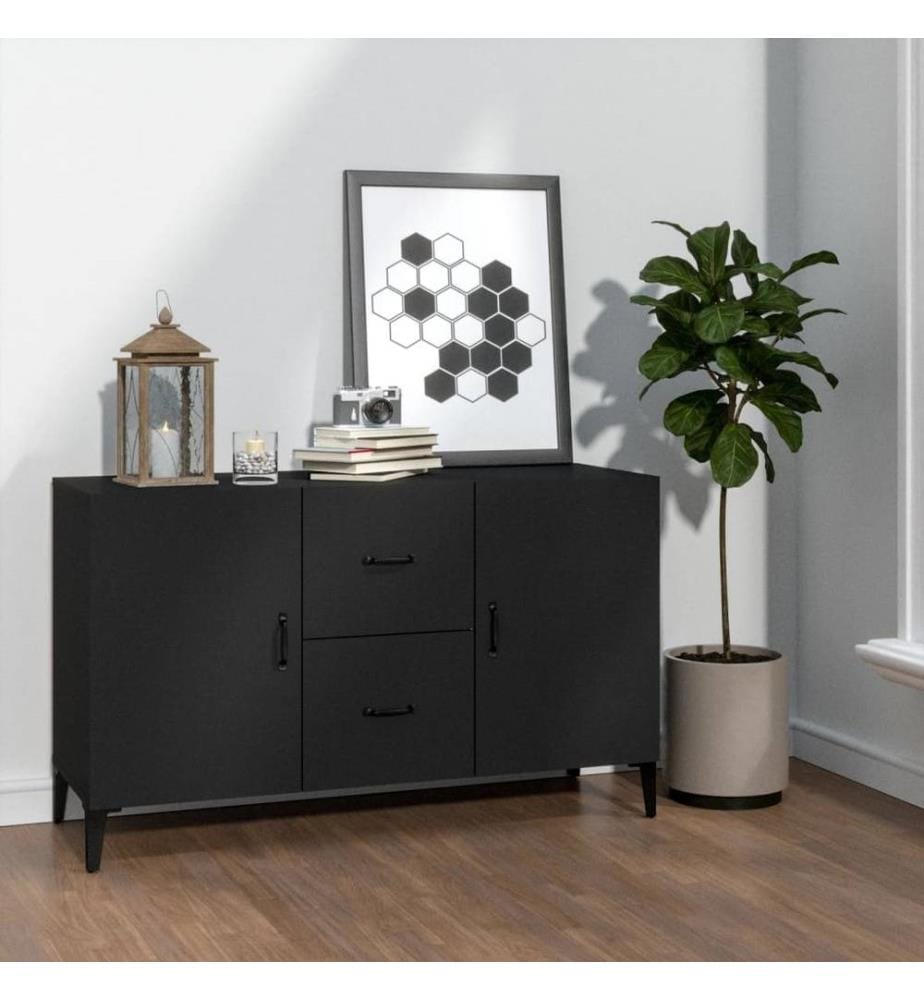Sideboard Schwarz 100x36x60 cm Holzwerkstoff