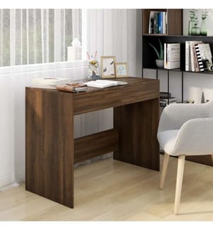 Schreibtisch Braun Eichen-Optik 101x50x76,5 cm Holzwerkstoff