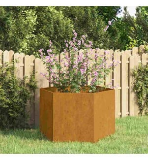 Jardinière Rouillé 60x60x45 cm Acier corten