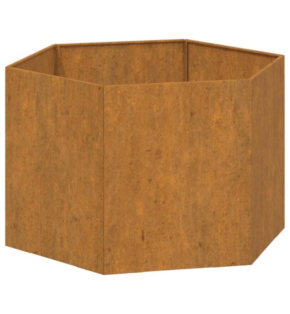Jardinière Rouillé 60x60x45 cm Acier corten