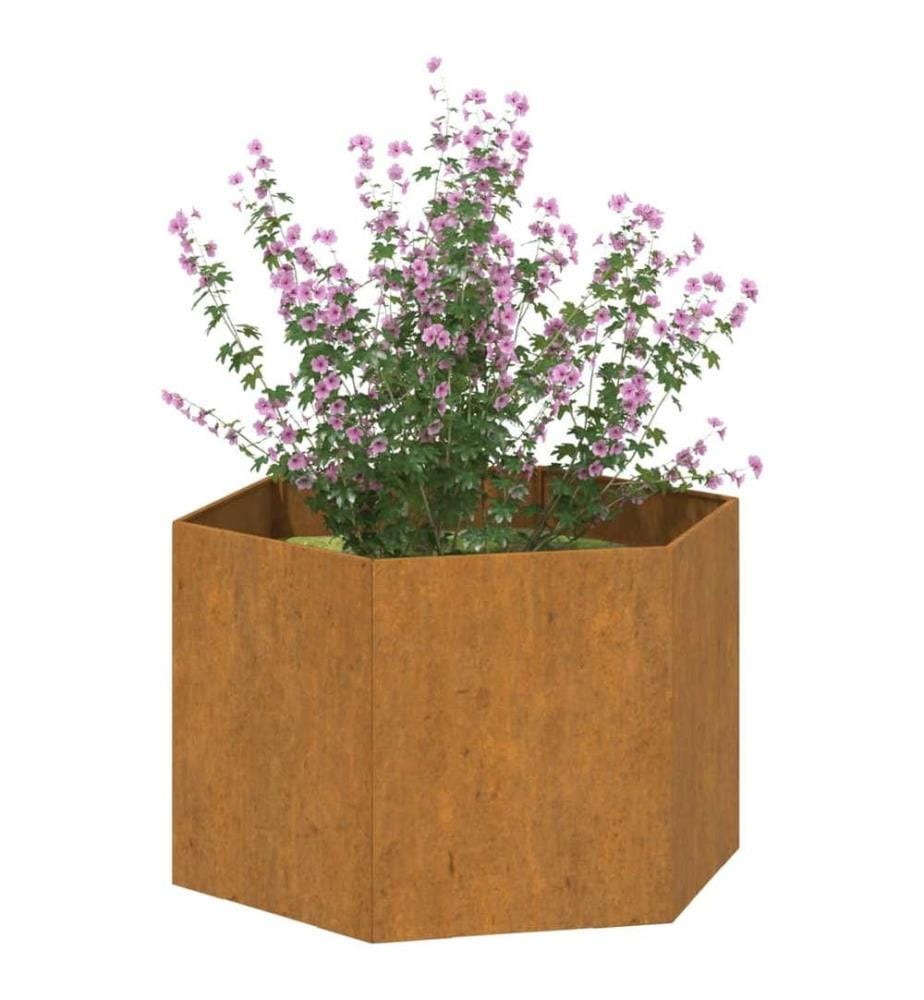 Jardinière Rouillé 60x60x45 cm Acier corten